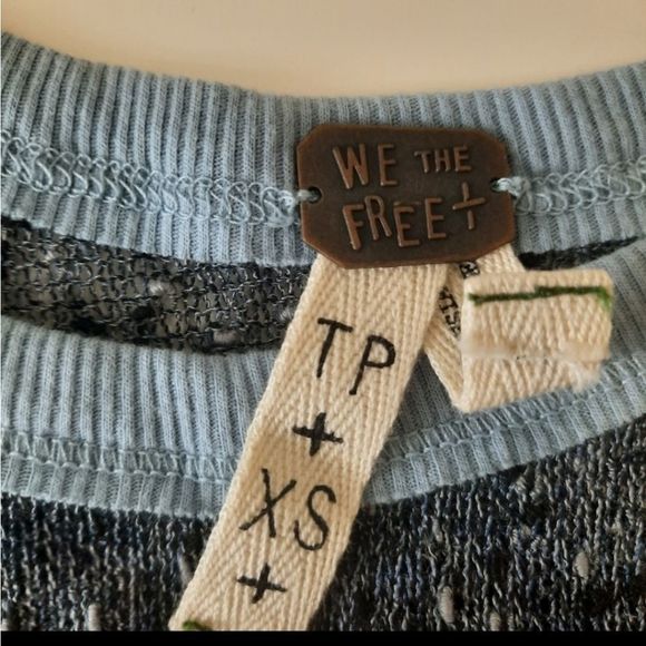 Free People We the Free Bumble bee Shark bite tunic top XS Tall petite - Picture 4 of 6